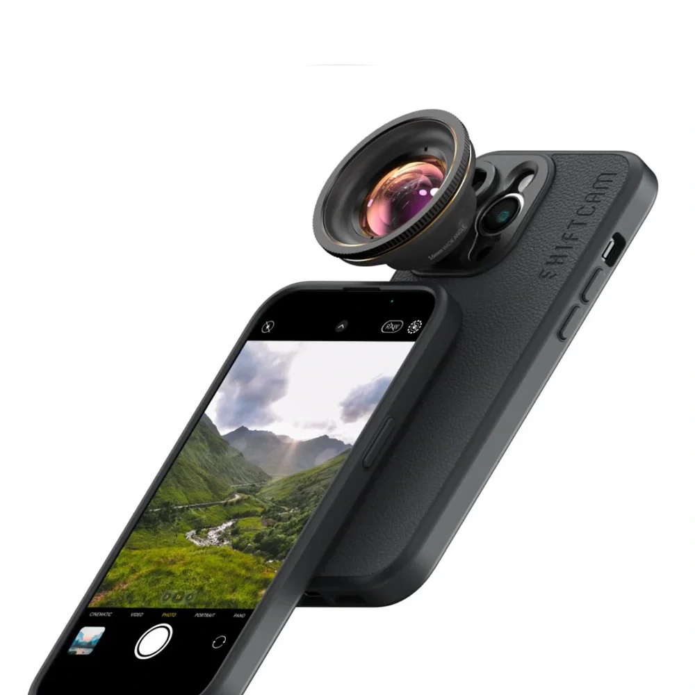 Siftcam Lens Ultra 16mm Wide Angle works w/all IPhones & Samsung G & Camera Case